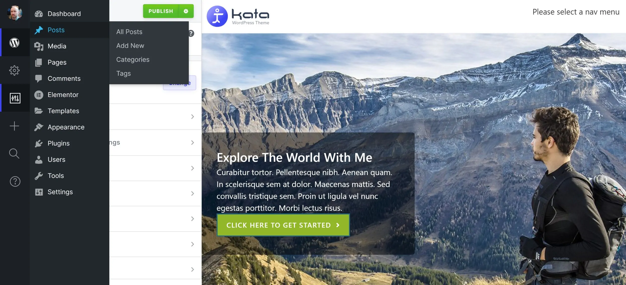 Kata Plus Pro v1.1.10 NULLED - Elementor WordPress Theme 18 Hệ thống menu Kata