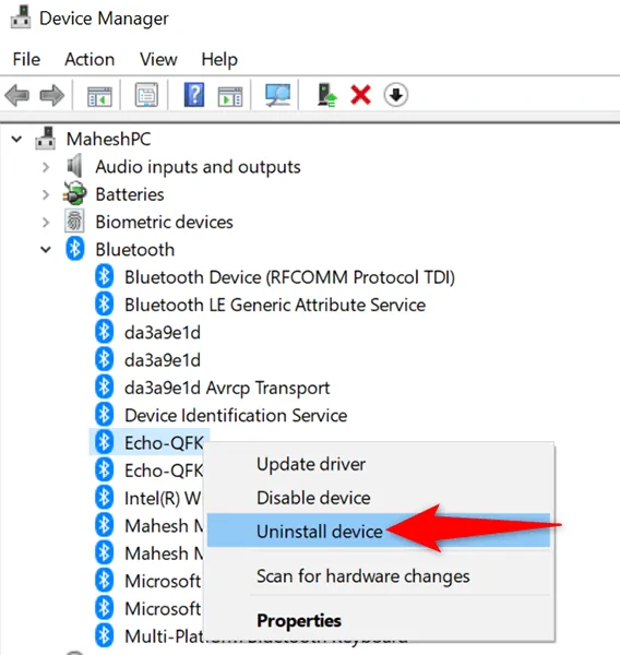 Khắc phục: Không thể gỡ bỏ thiết bị Bluetooth trên Windows 10 13 Khắc phục: Không thể gỡ bỏ thiết bị Bluetooth trên Windows 10
