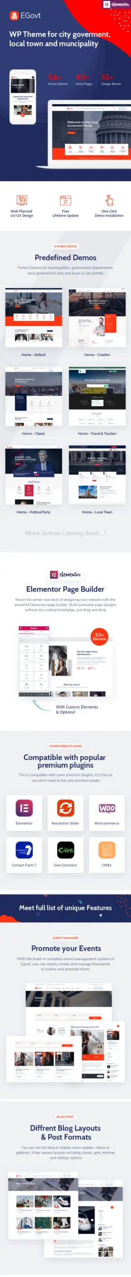 EGovt - City Government WordPress Theme 1