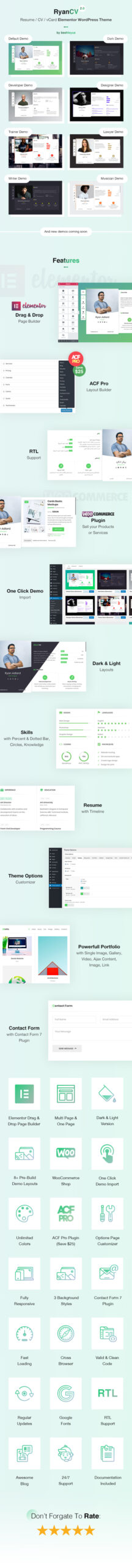 RyanCV - Resume WordPress Theme 2