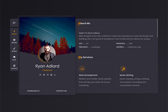 RyanCV - Resume WordPress Theme 3