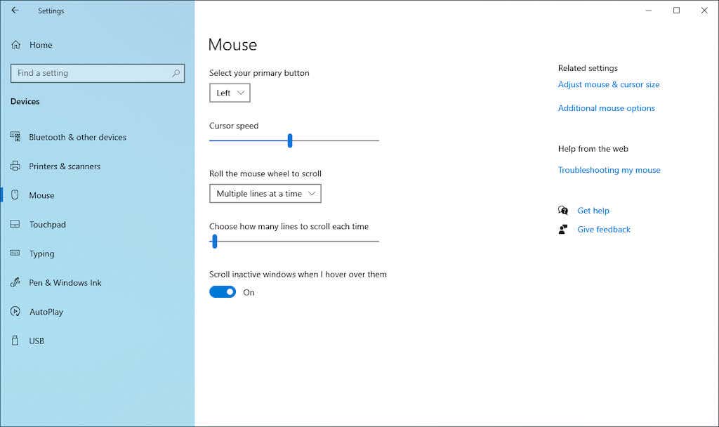 Hướng dẫn hoàn chỉnh về chuột Settings trong Windows 10 1 Hướng dẫn hoàn chỉnh về chuột Settings trong Windows 10