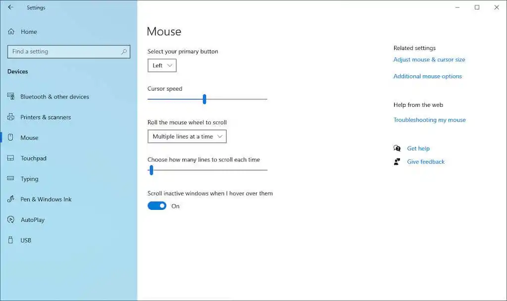 Hướng dẫn hoàn chỉnh về chuột Settings trong Windows 10 1 Hướng dẫn hoàn chỉnh về chuột Settings trong Windows 10