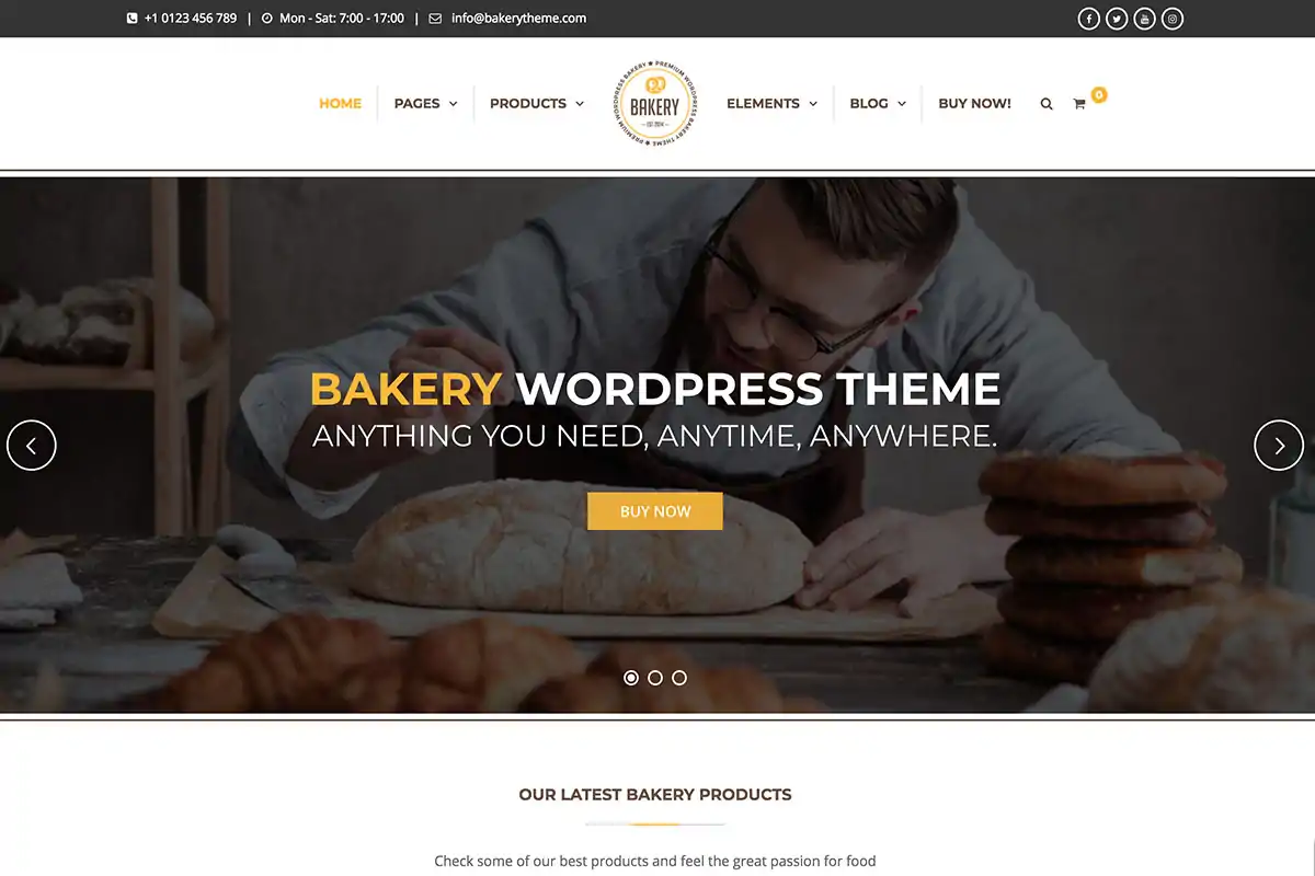 Bakery v2.7 NULLED | WordPress Cake & Food Theme 1 Bakery WordPress Cake & Food Theme 1
