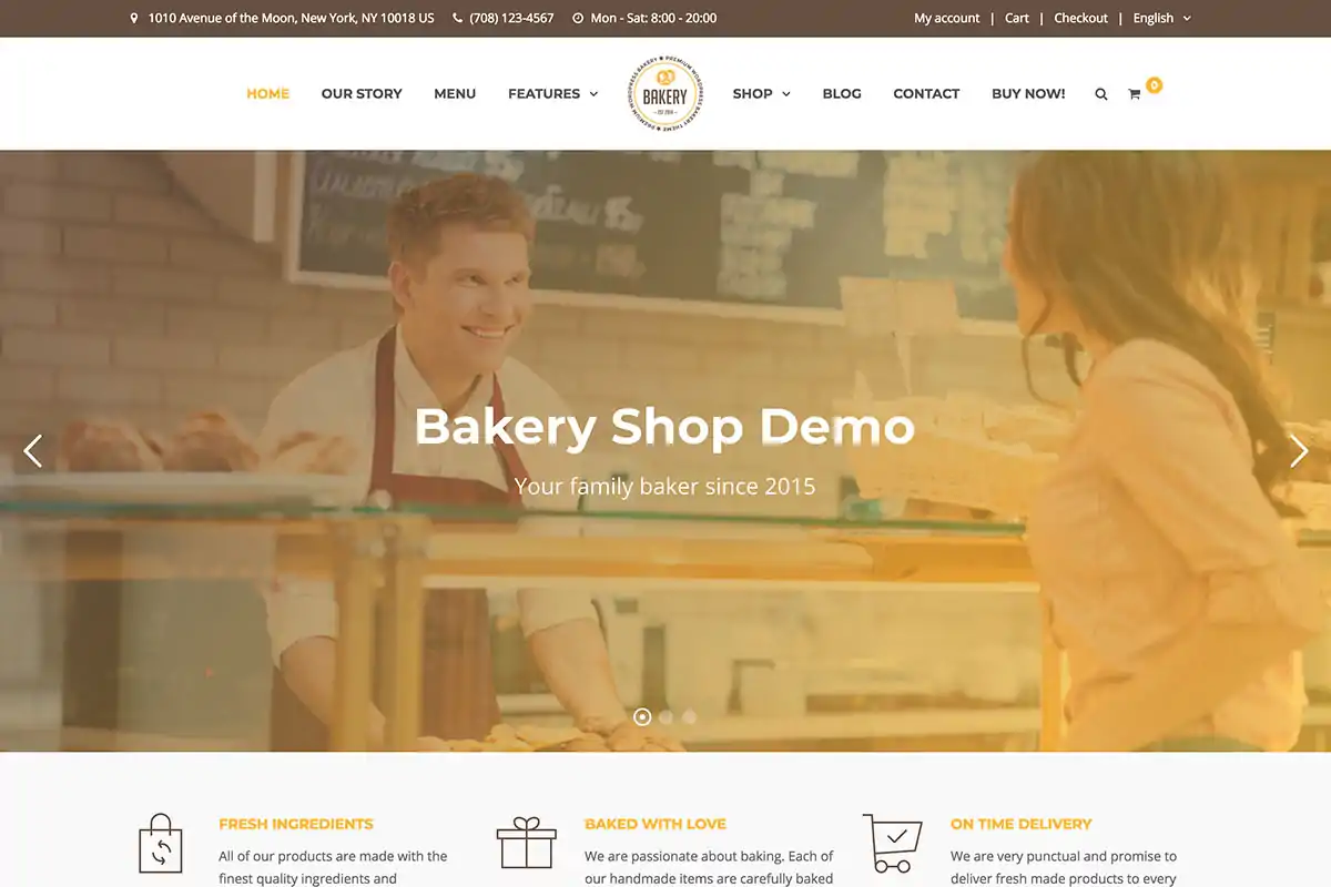 Bakery v2.7 NULLED | WordPress Cake & Food Theme 3 Bakery WordPress Cake & Food Theme 3