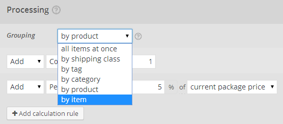 Các chế độ xử lý khác nhau