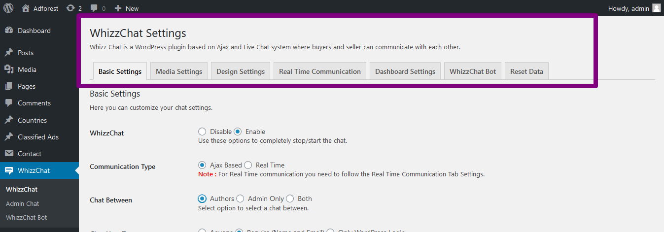 WhizzChat v1.5.0 NULLED - A Universal WordPress Chat Plugin 5 Cài đặt WhizzChat