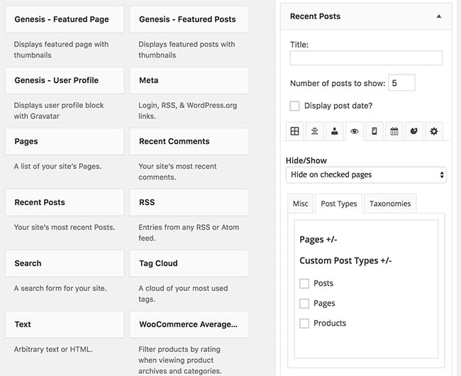Extended Widget Options 2