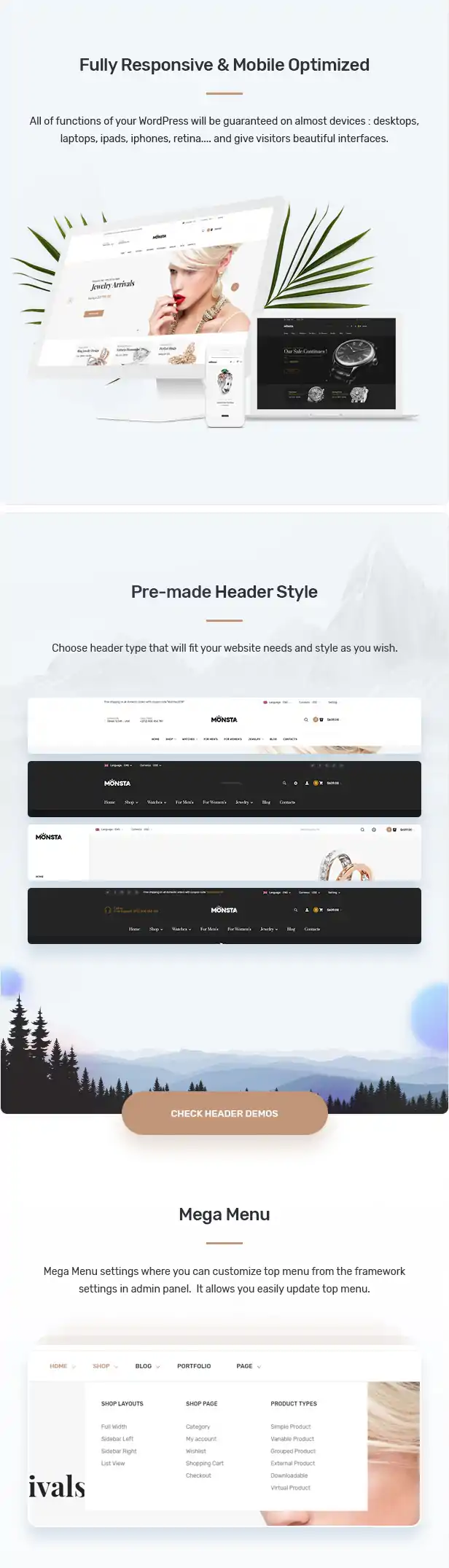 Monsta - Jewelry Theme for WooCommerce WordPress 4