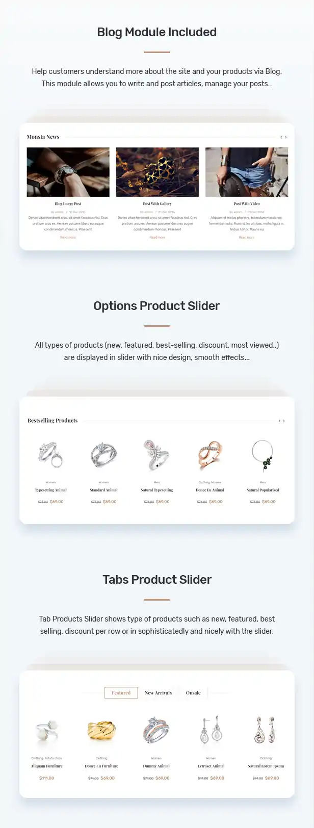 Monsta - Jewelry Theme for WooCommerce WordPress 6