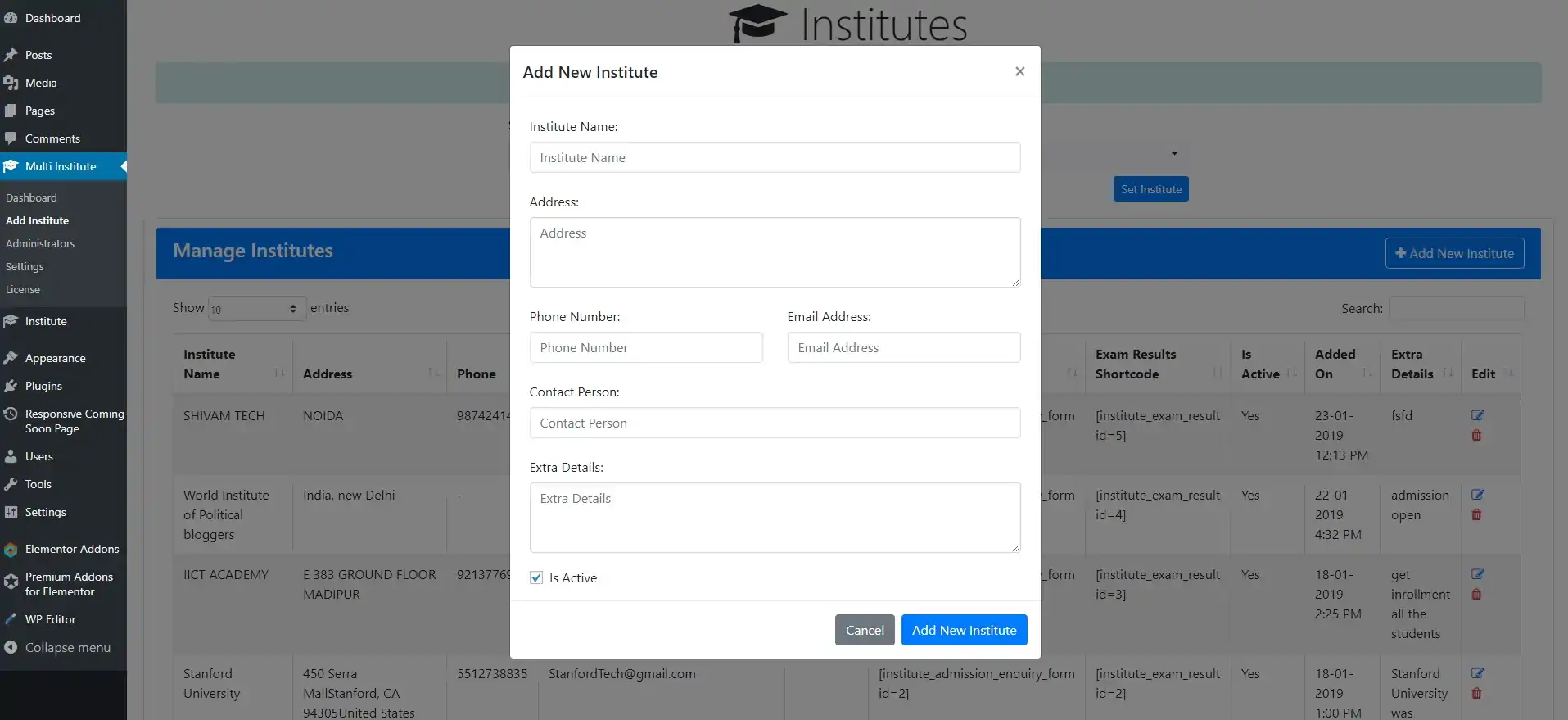 Multi Institute Management v6.2 NULLED - WordPress Plugin 3 Multi Institute Management - WordPress Plugin 3
