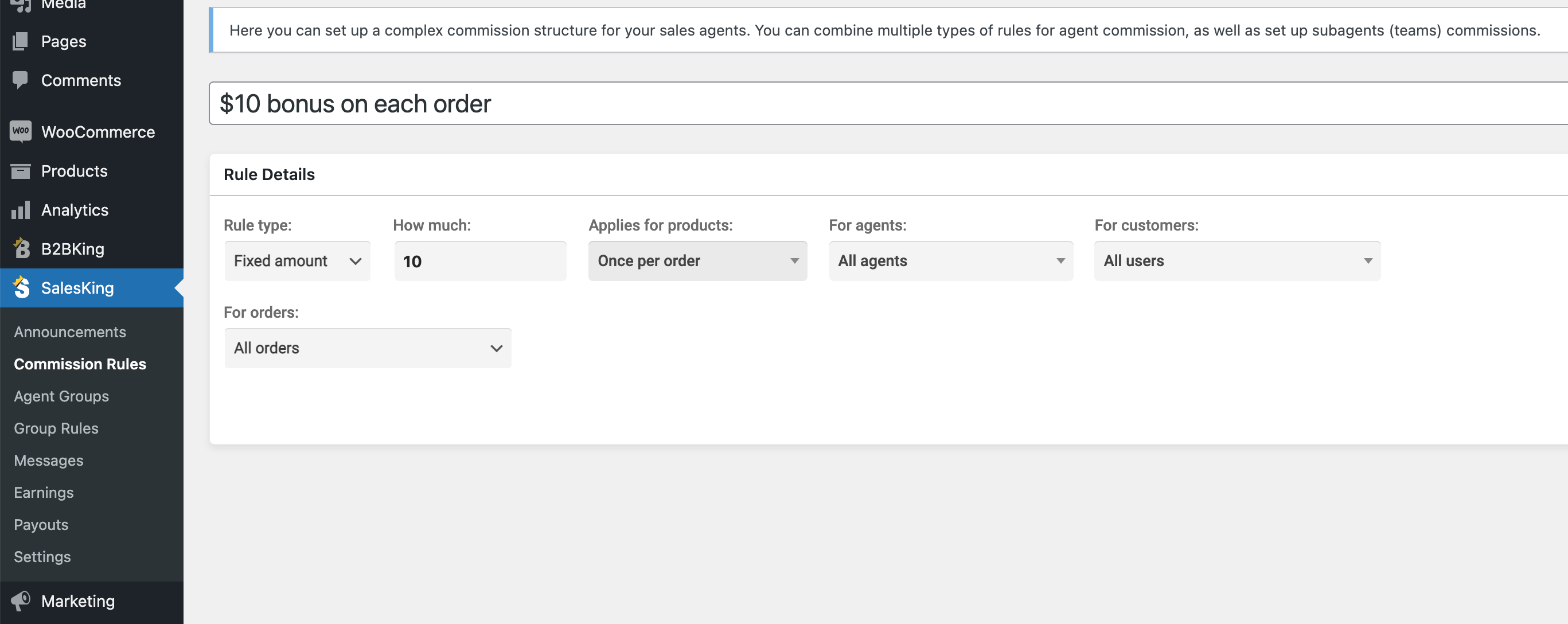 SalesKing - Ultimate Sales Team, Agents & Reps Plugin for WooCommerce 8