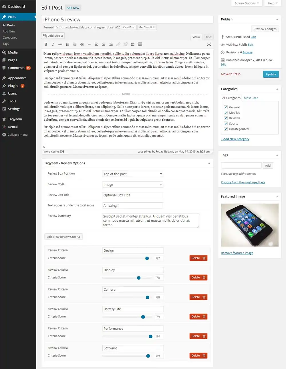 Taqyeem - WordPress Review Plugin 4