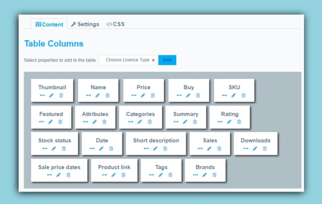 WooBeWoo Product Table Pro 5