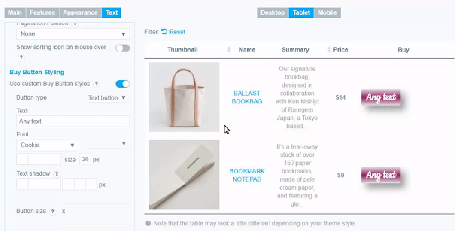 WooBeWoo Product Table Pro 9