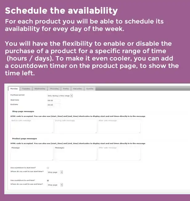 WooCommerce Availability Scheduler 1