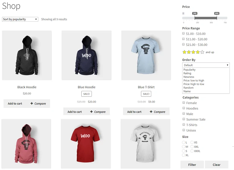 WooCommerce Product Filter WordPress plugin by WooBeWoo 3
