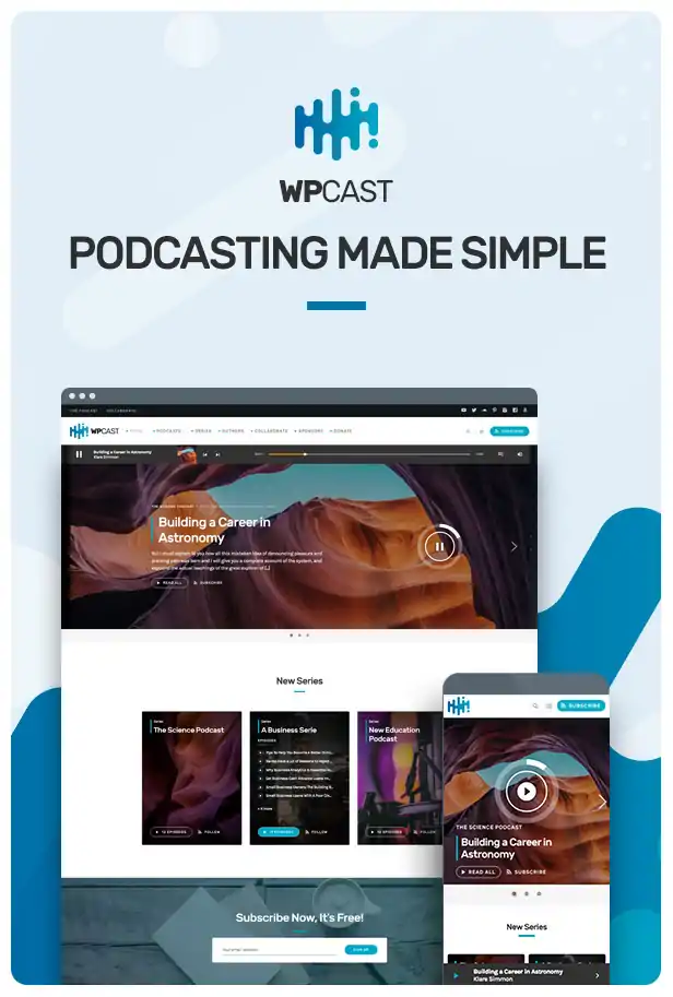 Wpcast - Audio Podcast WordPress Theme 3
