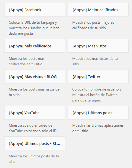 widgets