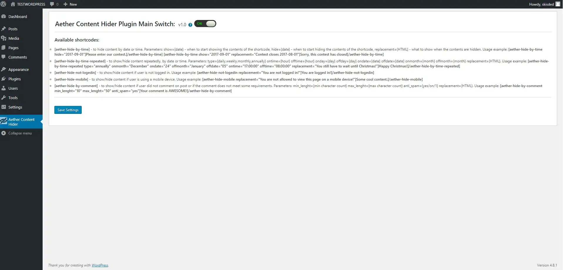 Aether Content Hider Plugin for WordPress v1.2.0 NULLED 2 Aether Content Hider Plugin for WordPress 2