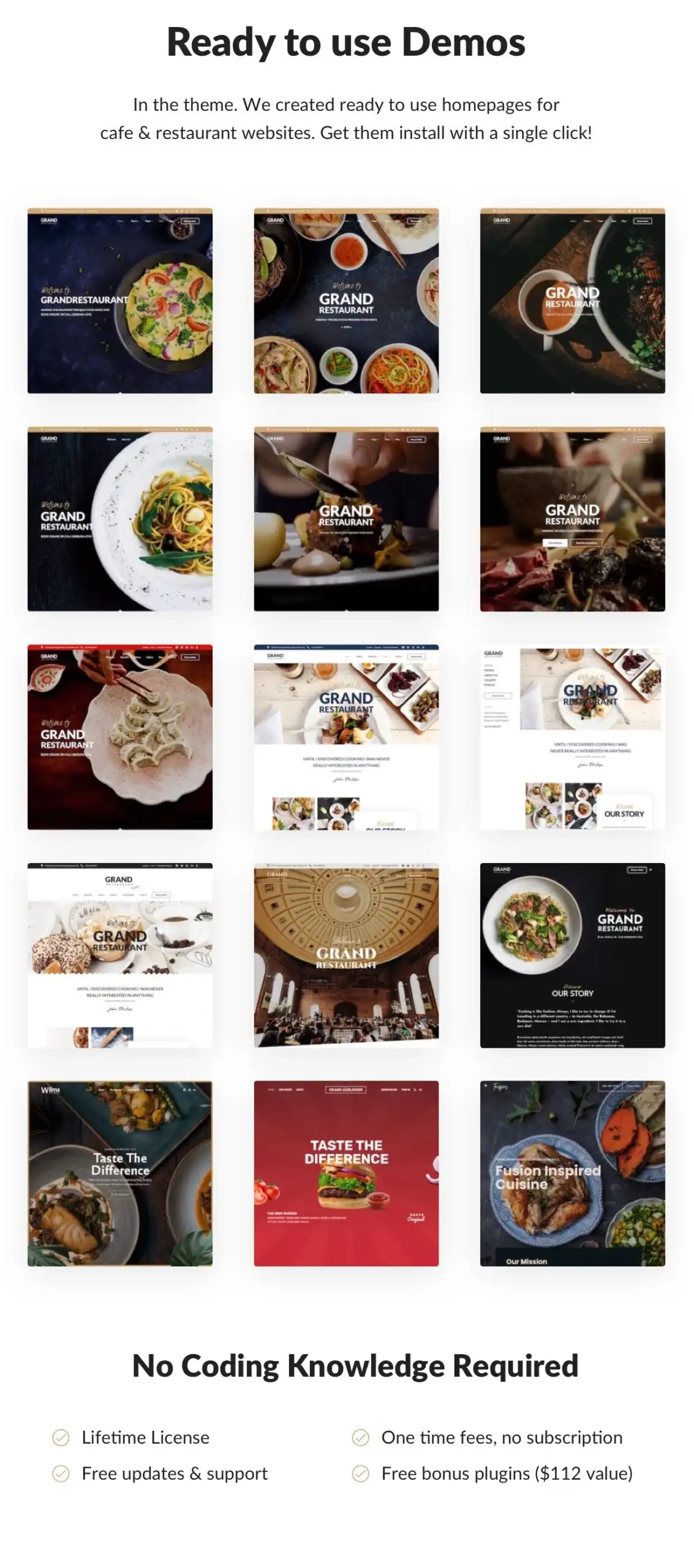 Grand Restaurant - WordPress Theme 4