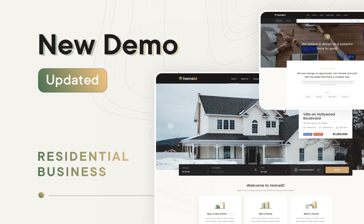 HomeID - Real Estate WordPress Theme 4