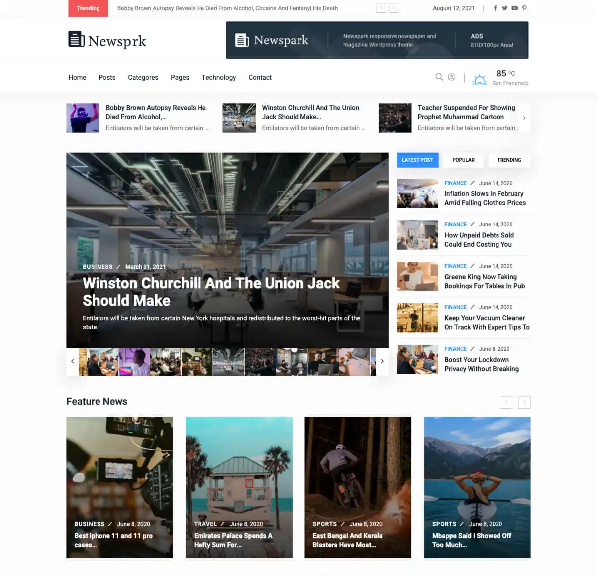 Newsprk - Newspaper WordPress Theme 1