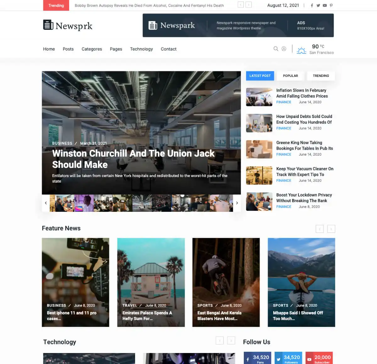 Newsprk - Newspaper WordPress Theme 2