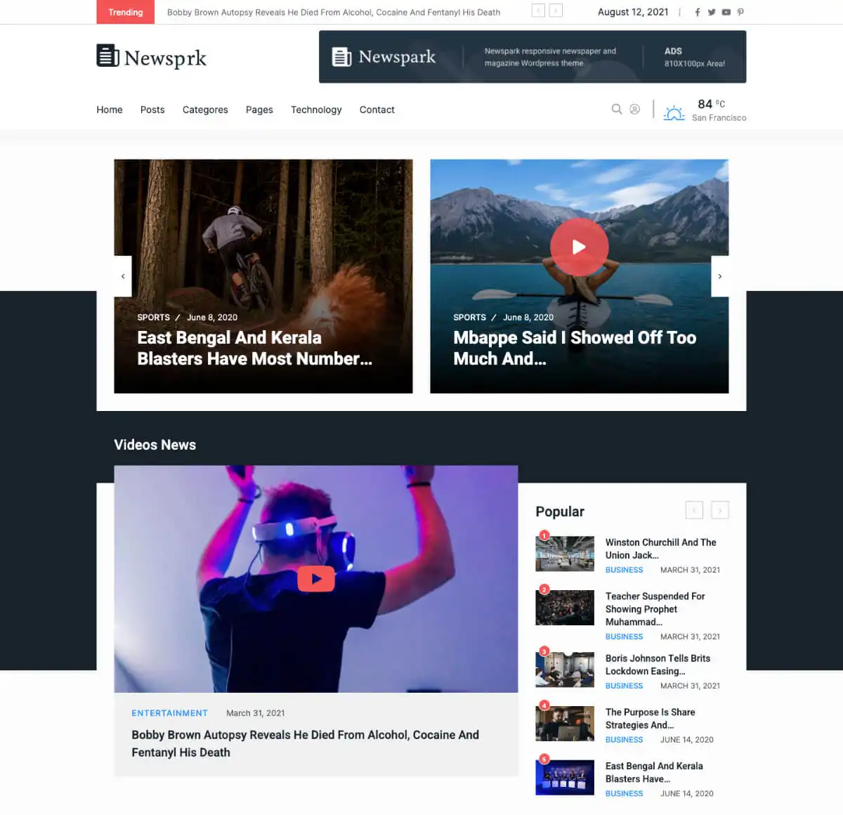 Newsprk - Newspaper WordPress Theme 4