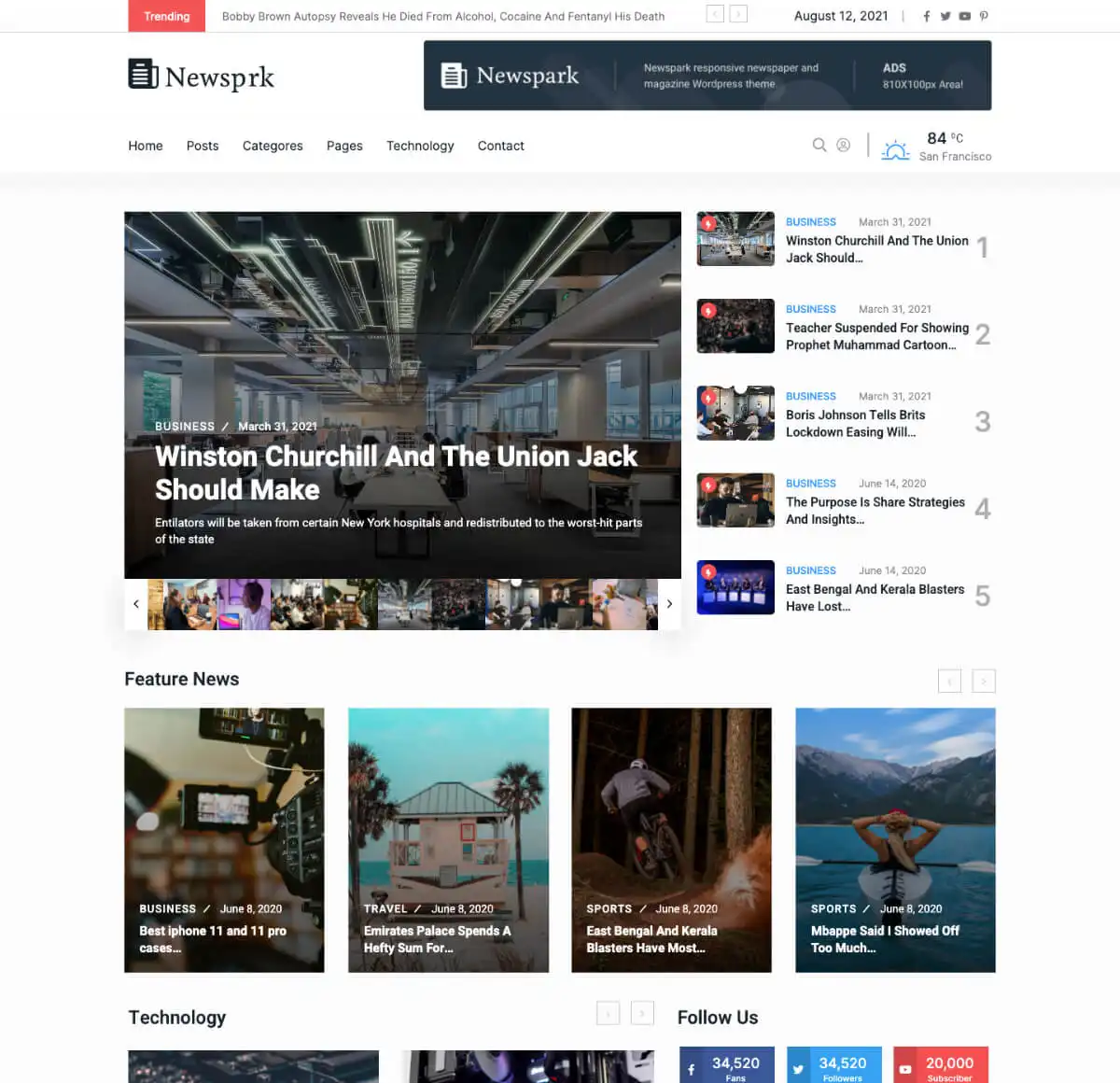 Newsprk - Newspaper WordPress Theme 5