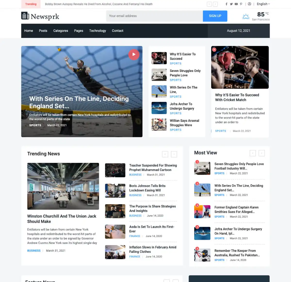 Newsprk - Newspaper WordPress Theme 6