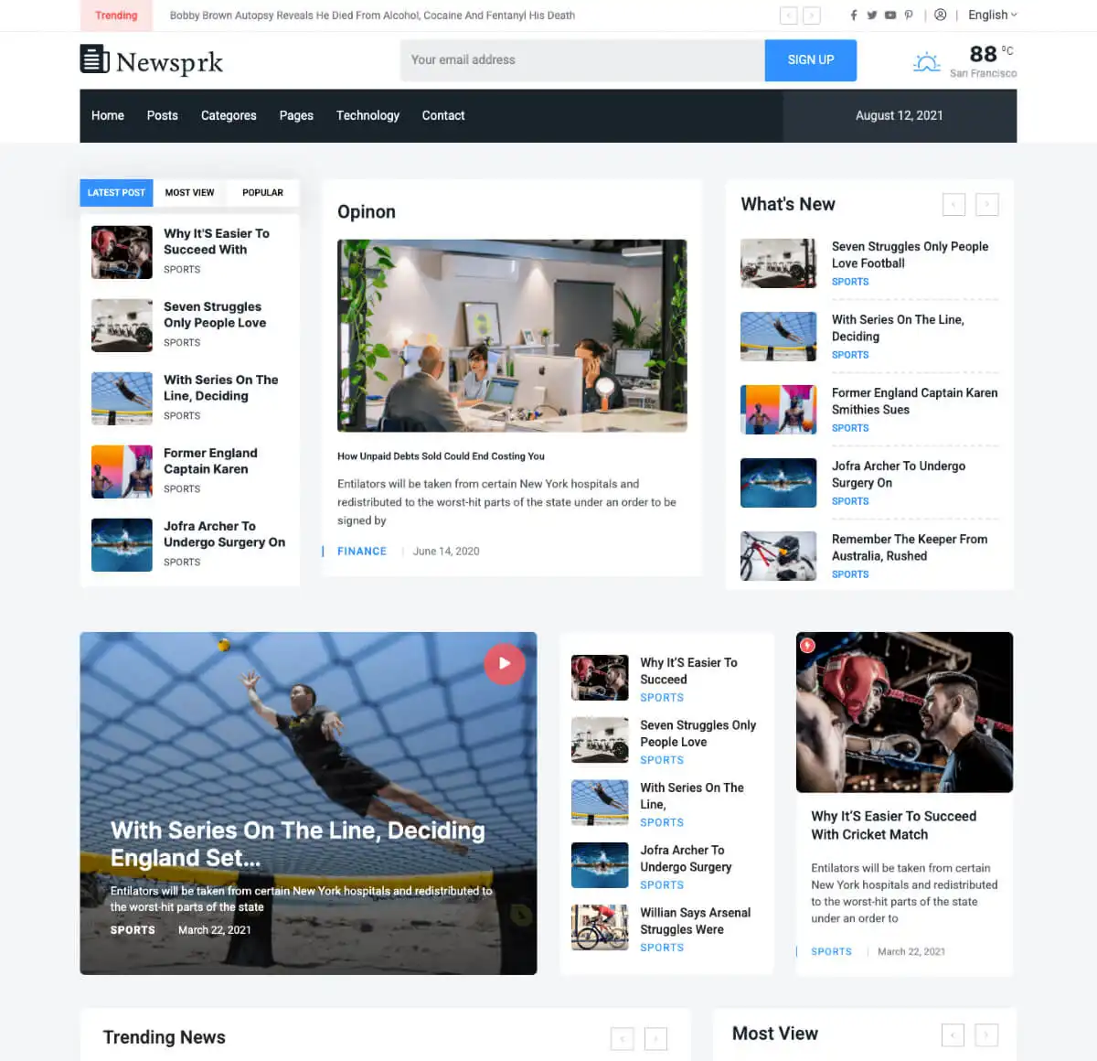 Newsprk - Newspaper WordPress Theme 9