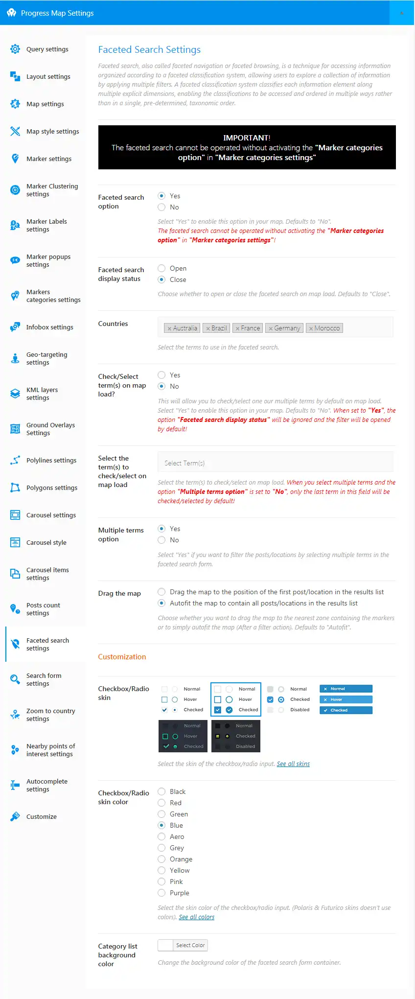 Progress Map WordPress Plugin 11