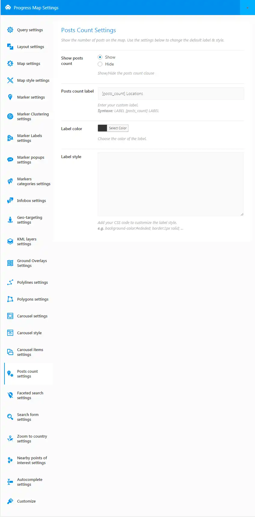 Progress Map WordPress Plugin 5