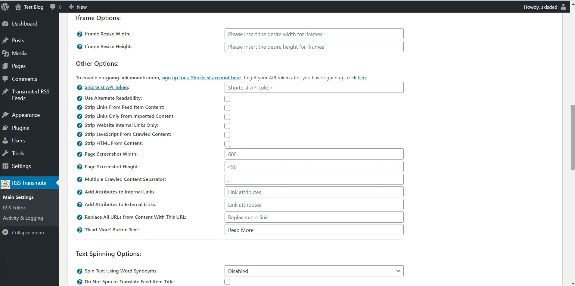 RSS Transmute - Copy, Translate, Spin, Merge RSS Feeds 9
