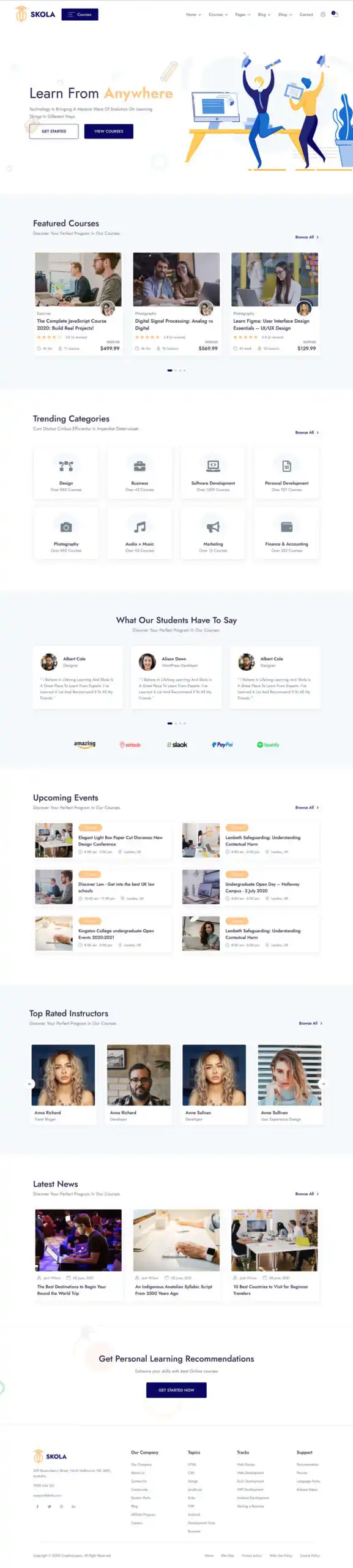 Skola - LMS Online Courses WordPress Theme 1