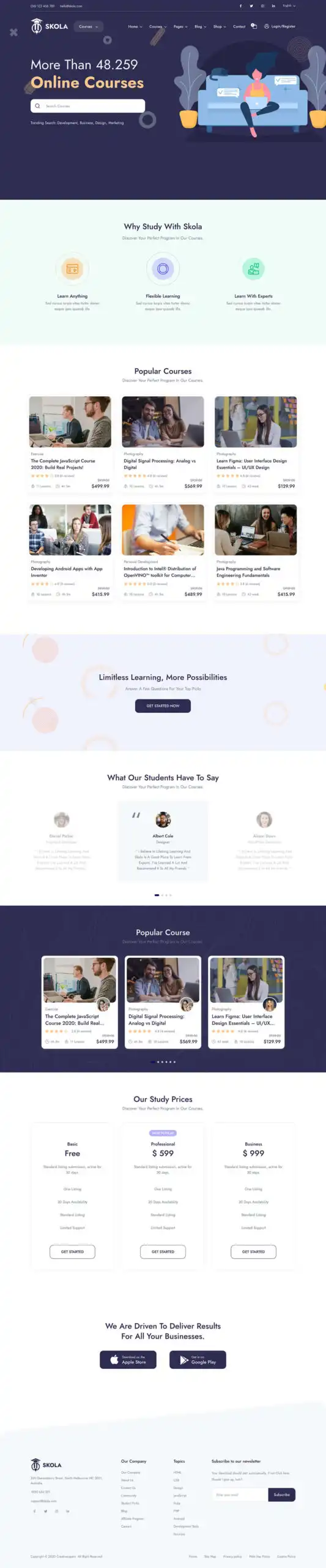Skola - LMS Online Courses WordPress Theme 3