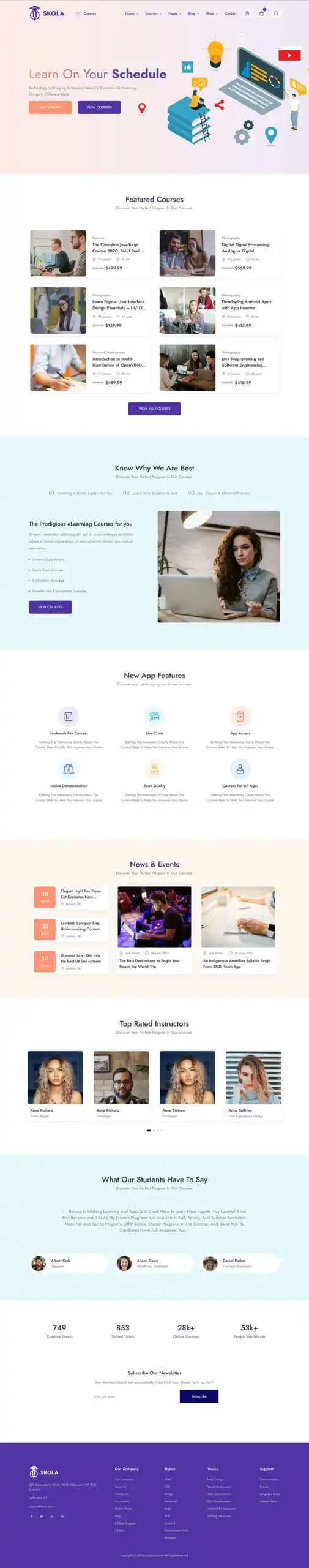 Skola - LMS Online Courses WordPress Theme 5