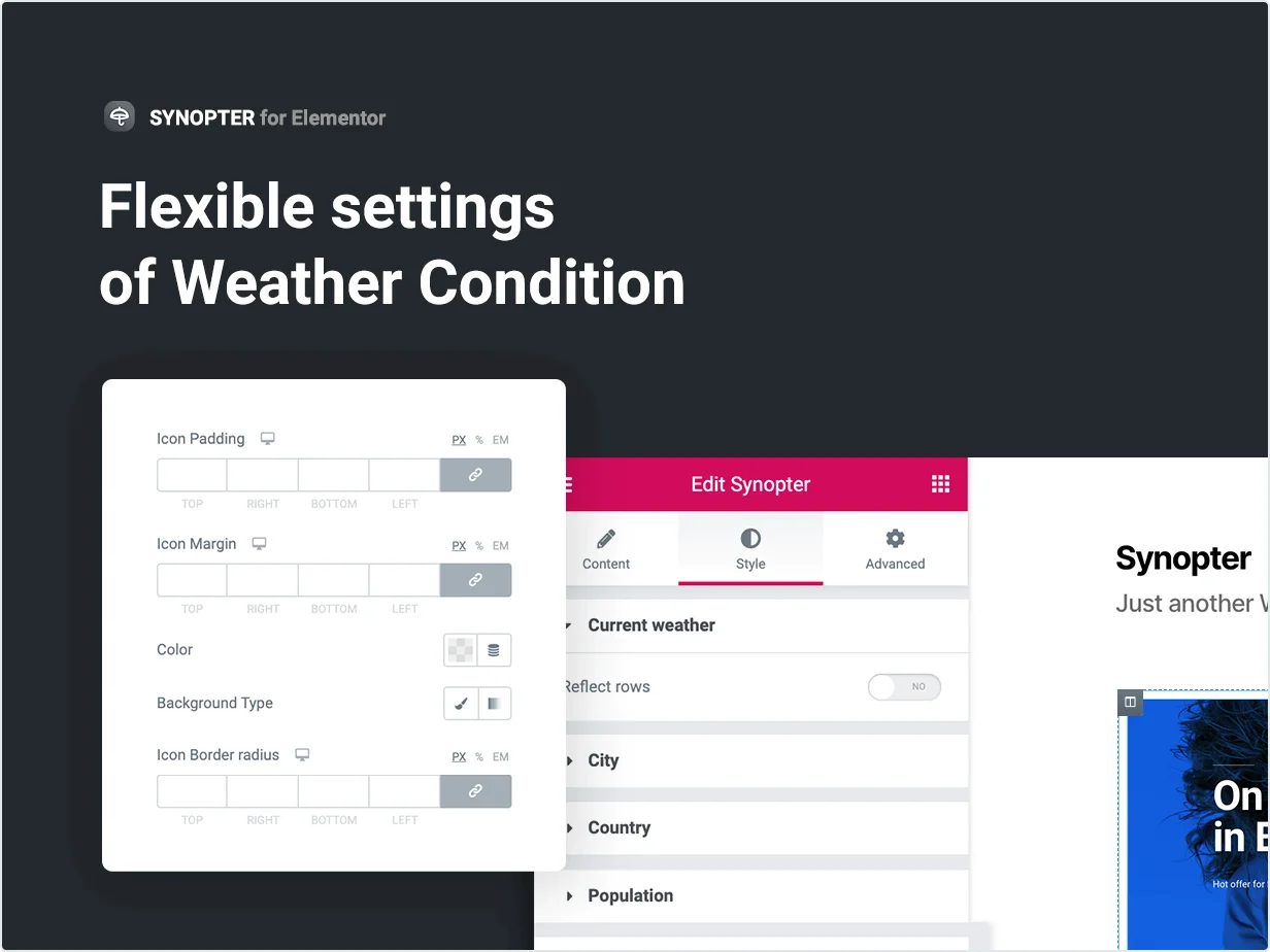 Synopter - Weather for Elementor 5