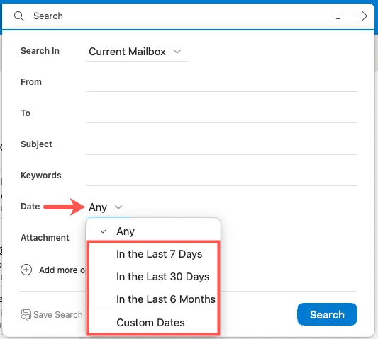 Cần xem email của bạn từ tuần trước? Cách tìm kiếm trong Outlook theo ngày 10 Cần xem email của bạn từ tuần trước? Cách tìm kiếm trong Outlook theo ngày