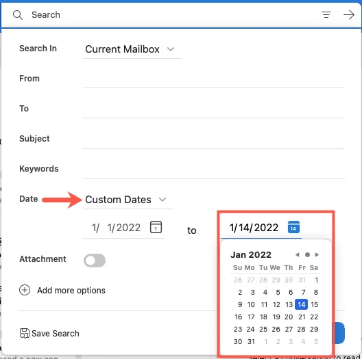Cần xem email của bạn từ tuần trước? Cách tìm kiếm trong Outlook theo ngày 11 Cần xem email của bạn từ tuần trước? Cách tìm kiếm trong Outlook theo ngày