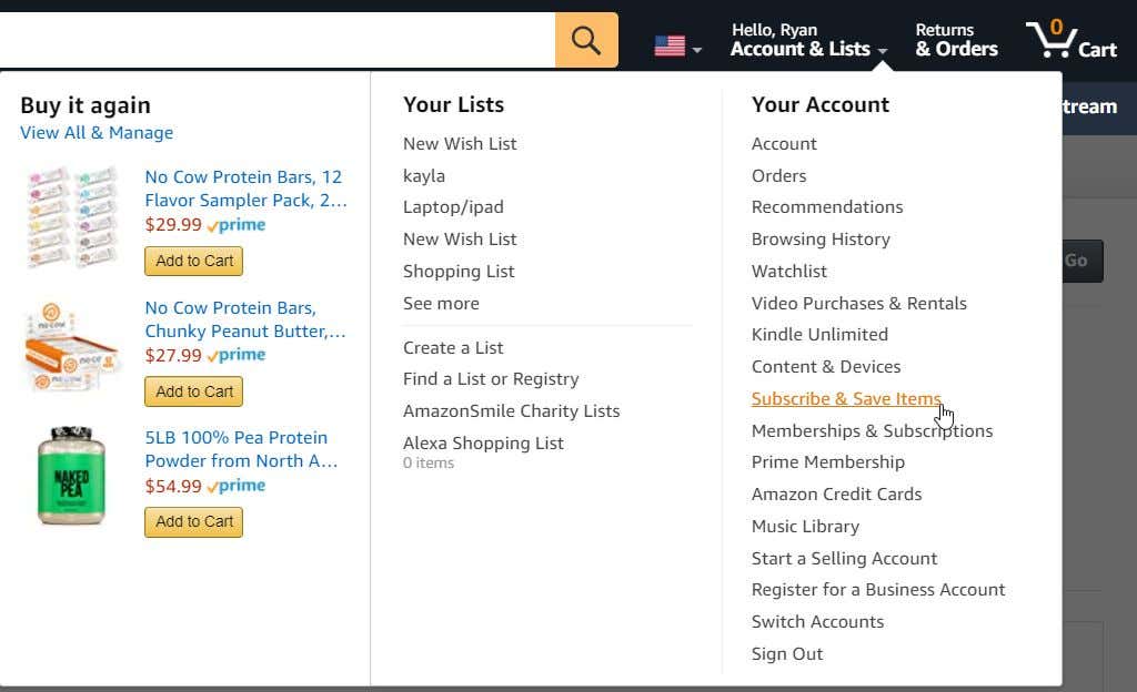 Đăng ký và Lưu Amazon: Cách Sử dụng và Quản lý 2 Đăng ký và Lưu Amazon: Cách Sử dụng và Quản lý