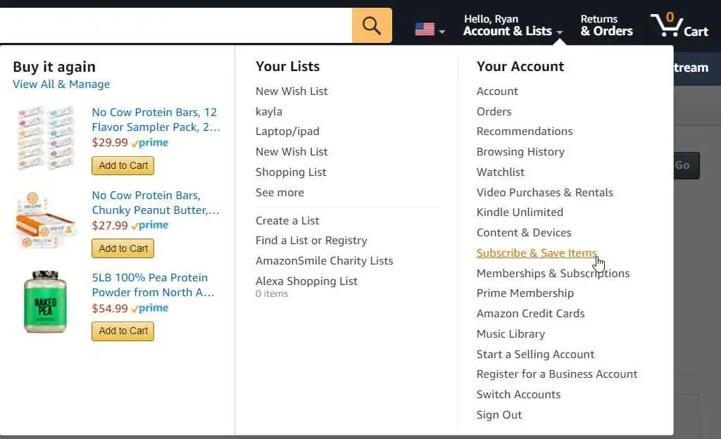 Đăng ký và Lưu Amazon: Cách Sử dụng và Quản lý 2 Đăng ký và Lưu Amazon: Cách Sử dụng và Quản lý