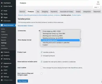 Barn2 Woocommerce Variation Prices 4