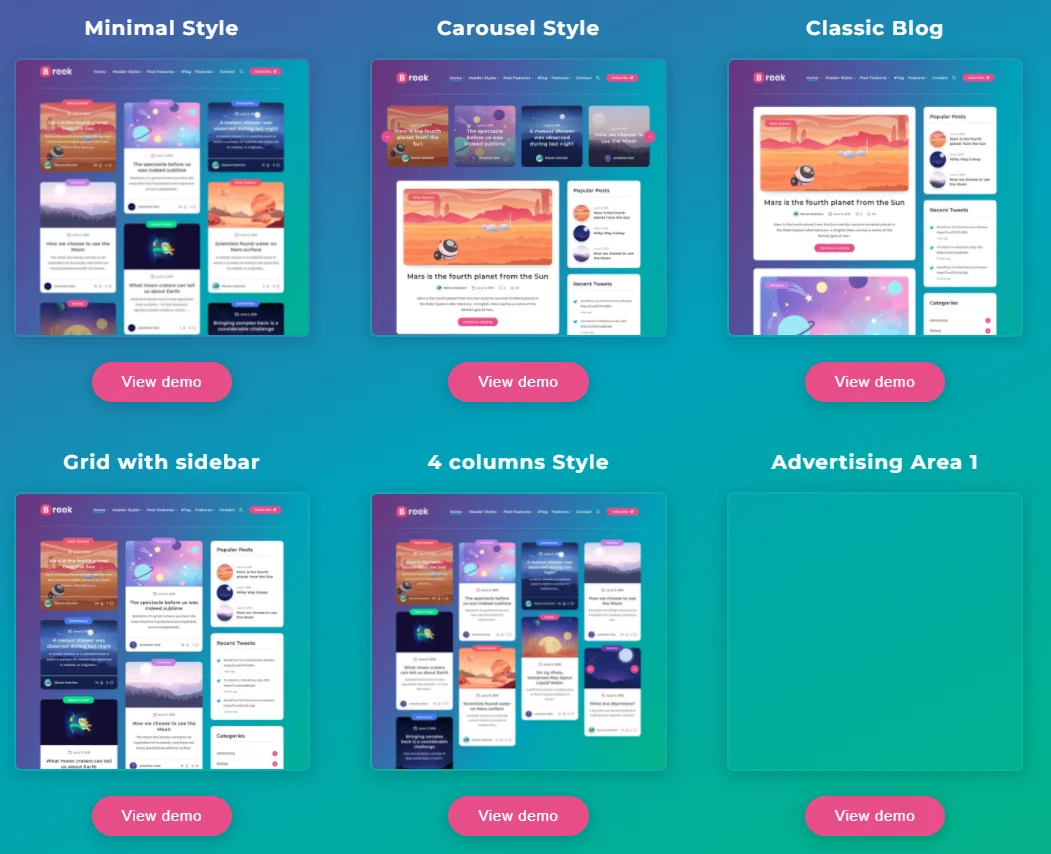 Breek - Minimal Lightweight Masonry Theme for WordPress 3
