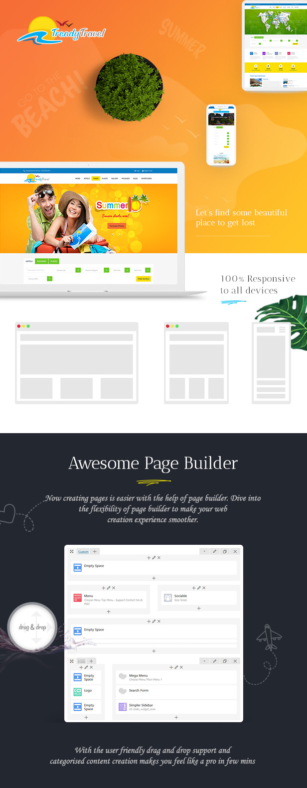 Trendy Travel - Tour Travel WordPress Agency Theme 1