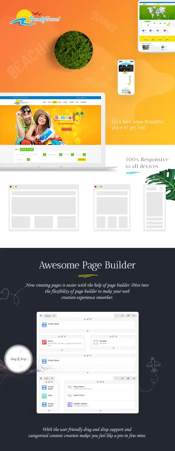 Trendy Travel v5.6 NULLED - Tour Travel WordPress Agency Theme 1 Trendy Travel - Tour Travel WordPress Agency Theme 1