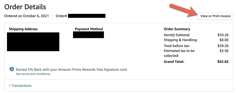 Cách tìm và in biên nhận trên Amazon 7 Cách tìm và in biên nhận trên Amazon
