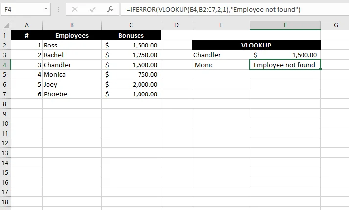 Cách sửa lỗi # N / A trong công thức Excel như VLOOKUP 2 Cách sửa lỗi # N / A trong công thức Excel như VLOOKUP