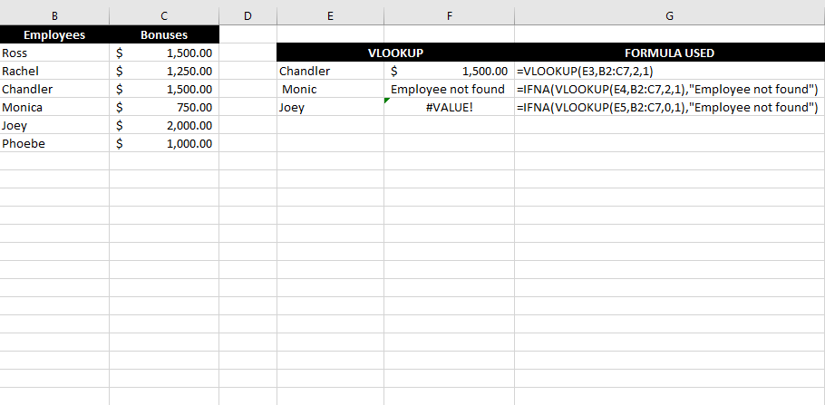 Cách sửa lỗi # N / A trong công thức Excel như VLOOKUP 3 Cách sửa lỗi # N / A trong công thức Excel như VLOOKUP